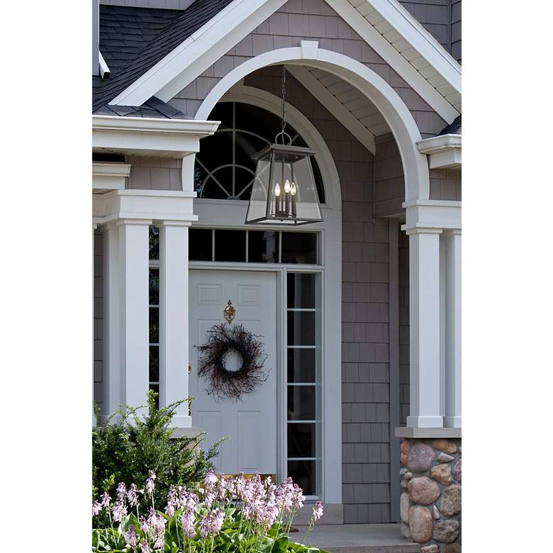 Image 4 Z-Lite Broughton 19 1/2" High Black 4-Light Outdoor Hanging Light more views