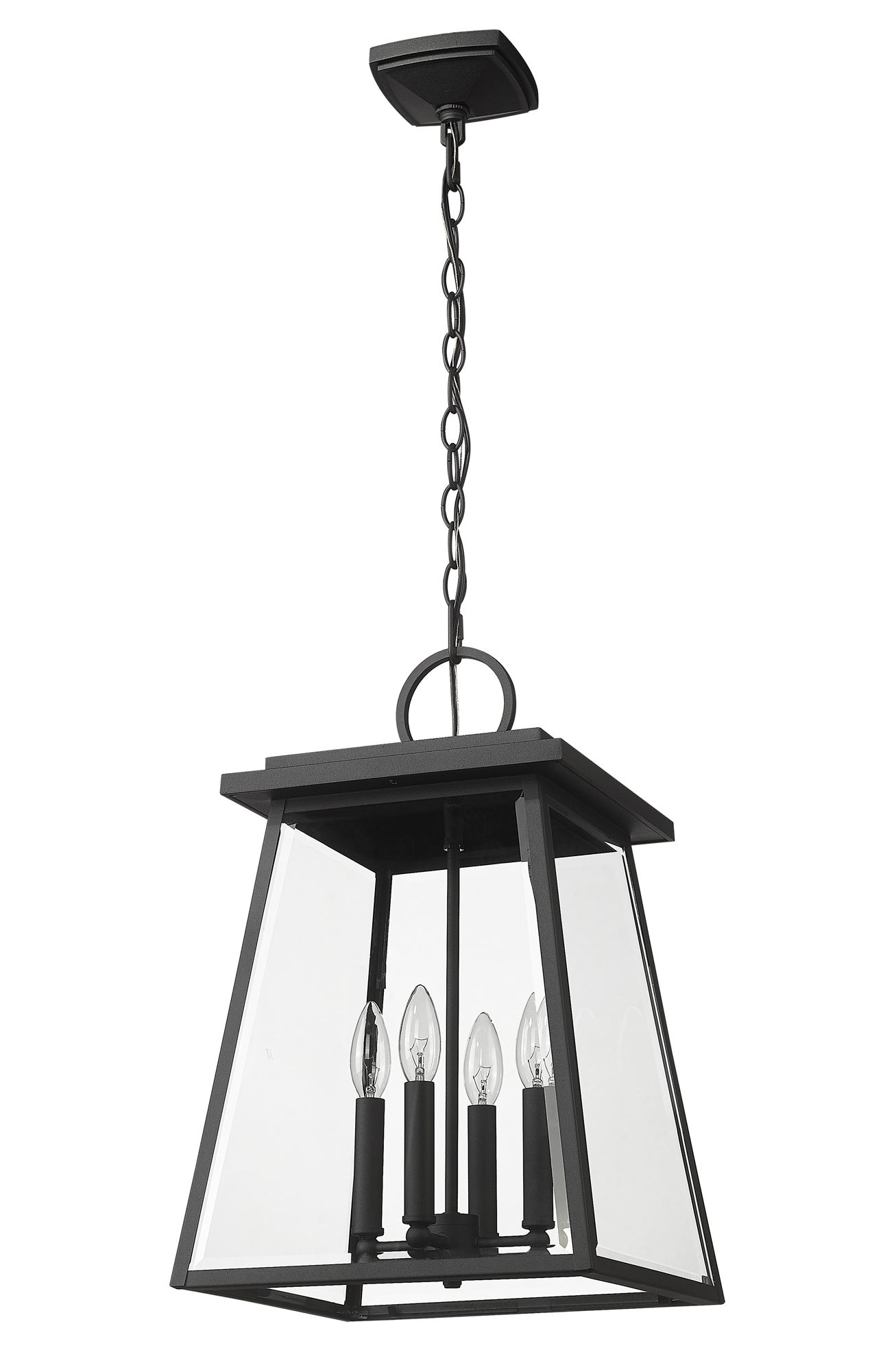 Z-Lite Broughton 19 1/2" High Black Outdoor Hanging Light in scene