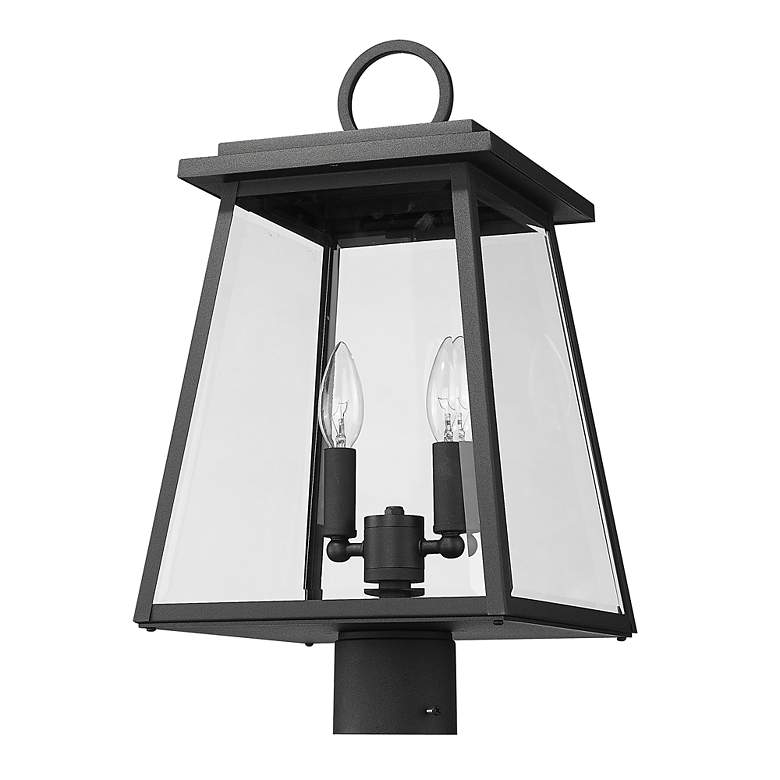 Image 5 Z-Lite Broughton 19 1/4" High Black 2-Light Outdoor Post Light more views