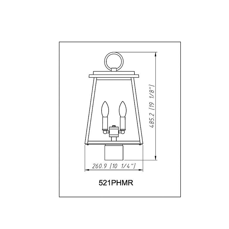 Image 6 Z-Lite Broughton 19 1/4" High Black 2-Light Outdoor Post Light more views