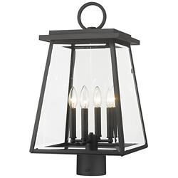 Z-Lite Broughton 22 1/2" High Black 4-Light Outdoor Post Light