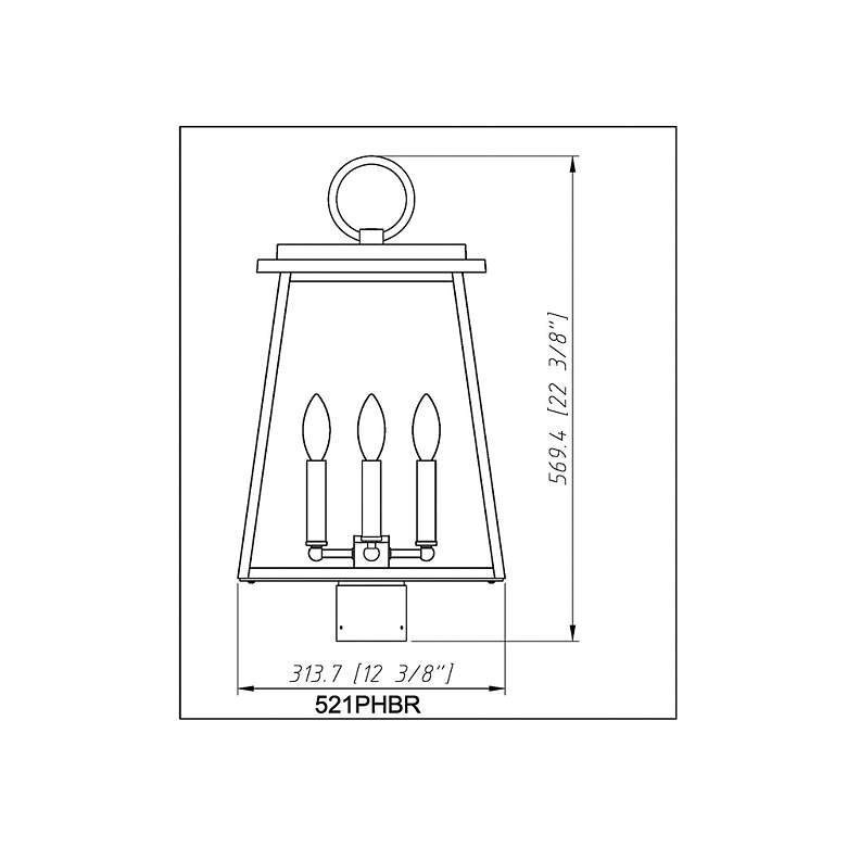 Image 2 Z-Lite Broughton 22 1/2" High Black 4-Light Outdoor Post Light more views