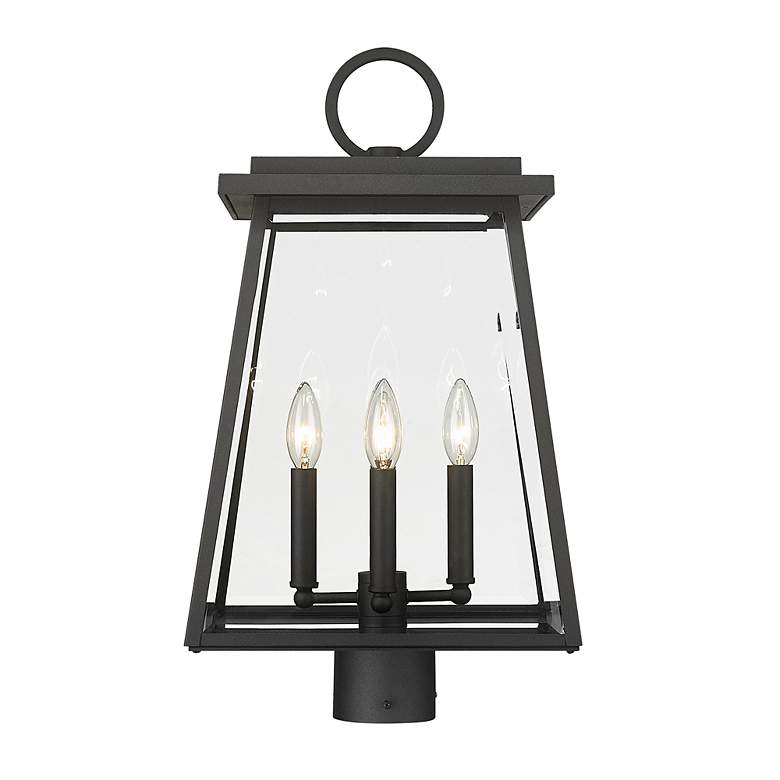 Image 3 Z-Lite Broughton 22 1/2" High Black 4-Light Outdoor Post Light more views