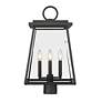 3_Z-Lite Broughton 22 1/2" High Black 4-Light Outdoor Post Light more views