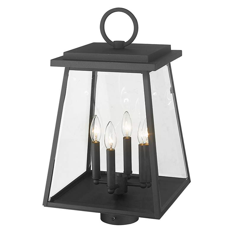 Image 4 Z-Lite Broughton 22 1/2" High Black 4-Light Outdoor Post Light more views