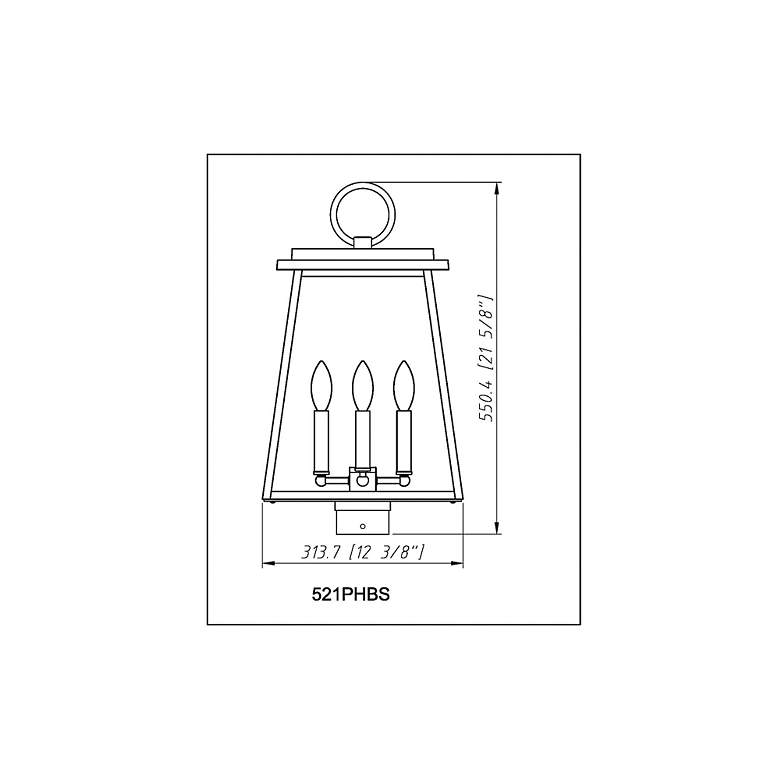 Image 6 Z-Lite Broughton 22" High 4-Light Outdoor Post Mount Fixture more views
