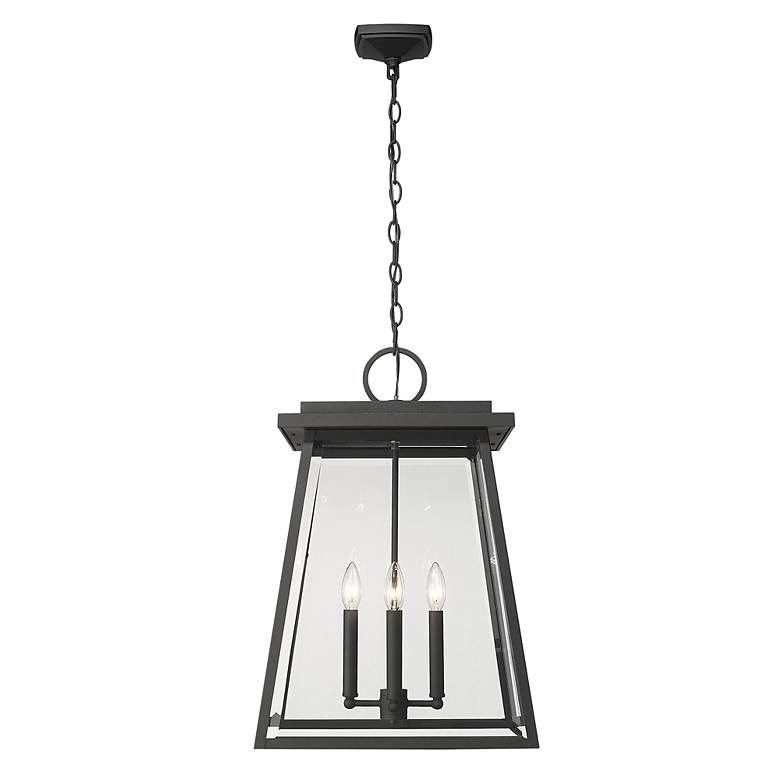 Image 6 Z-Lite Broughton 23 3/4" High Black 4-Light Outdoor Hanging Light more views