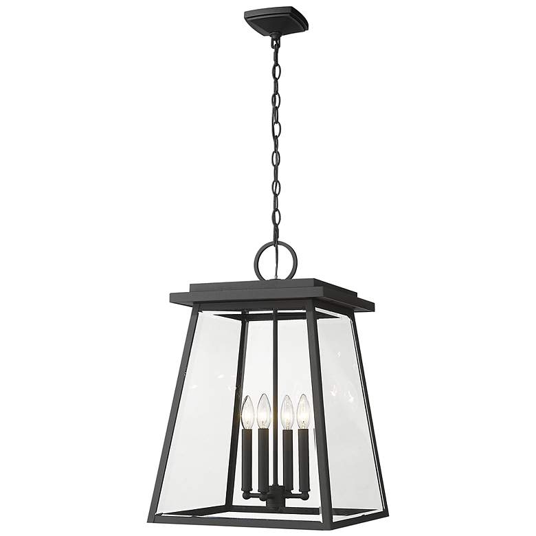 Image 3 Z-Lite Broughton 23 3/4" High Black Outdoor Hanging Light