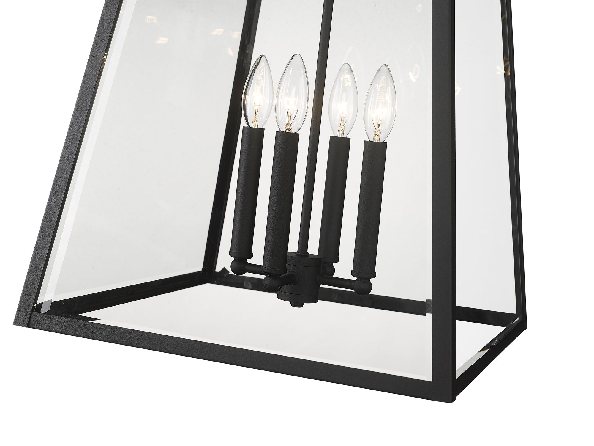 Z-Lite Broughton 23 3/4" High Black Outdoor Hanging Light in scene
