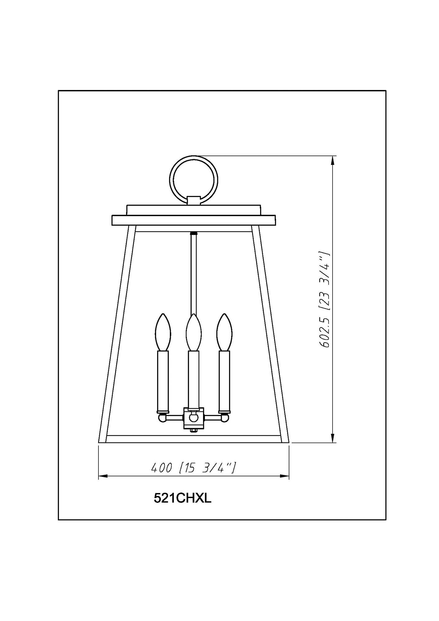 Z-Lite Broughton 23 3/4" High Black Outdoor Hanging Light in scene