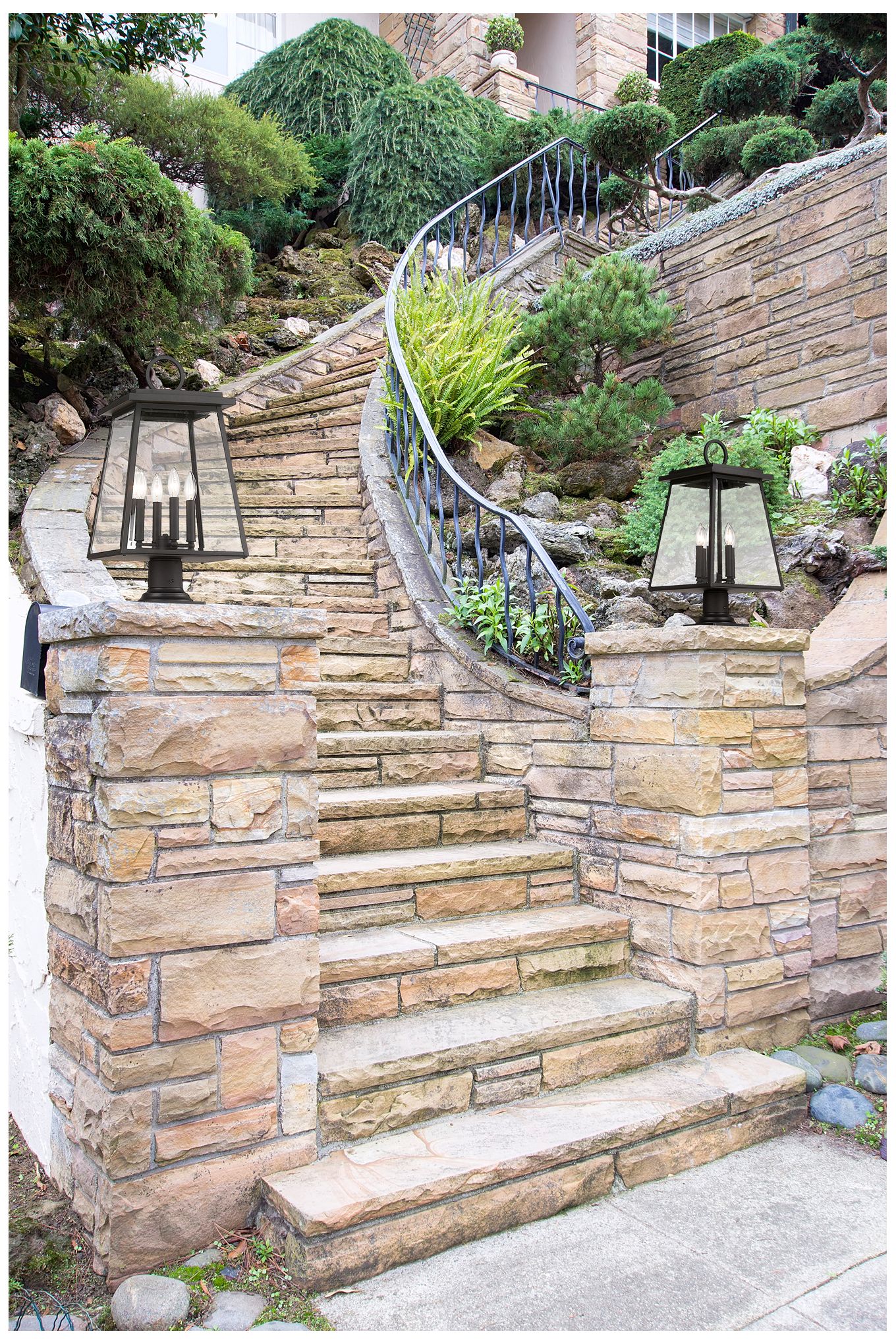 Image 2 Z-Lite Broughton 24 1/2" High 4-Light Outdoor Pier Mount Fixture more views