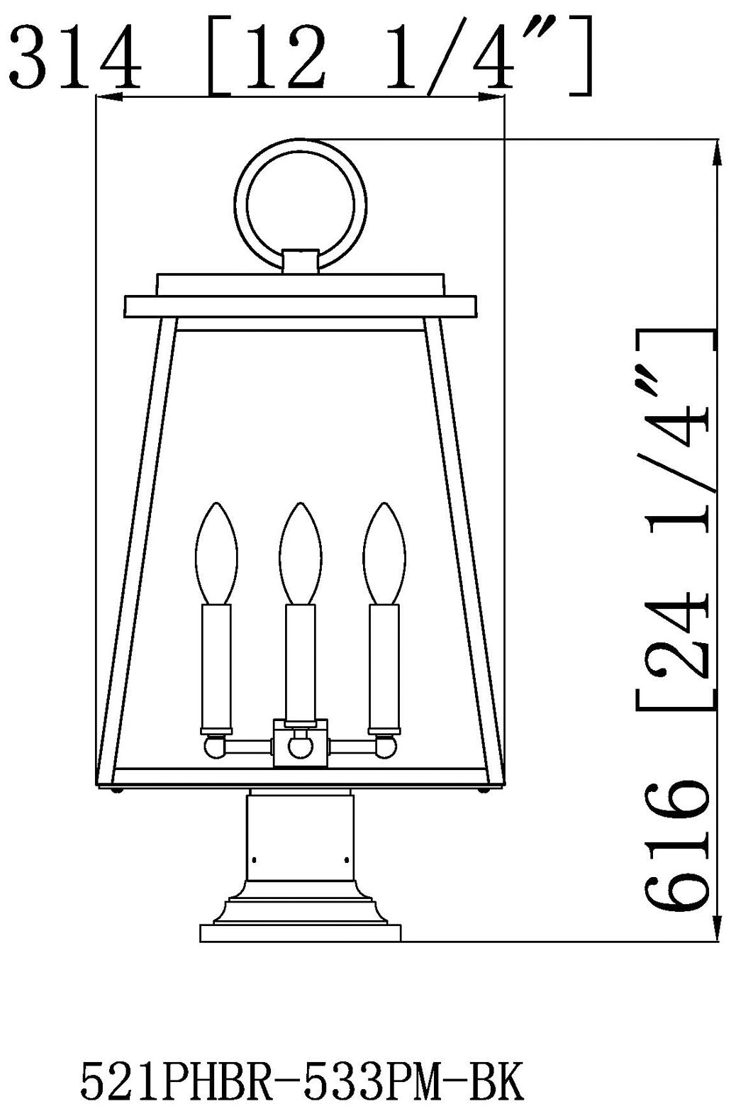 Z-Lite Broughton 24 1/2" High 4-Light Outdoor Pier Mount Fixture
