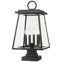 Z-Lite Broughton 24 1/4" High Black Outdoor Pier Mount Light