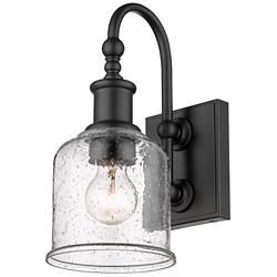 Z-Lite Bryant 12 1/4" High Matte Black Metal Wall Sconce