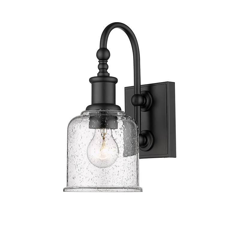 Image 7 Z-Lite Bryant 12 1/4" High Matte Black Metal Wall Sconce more views