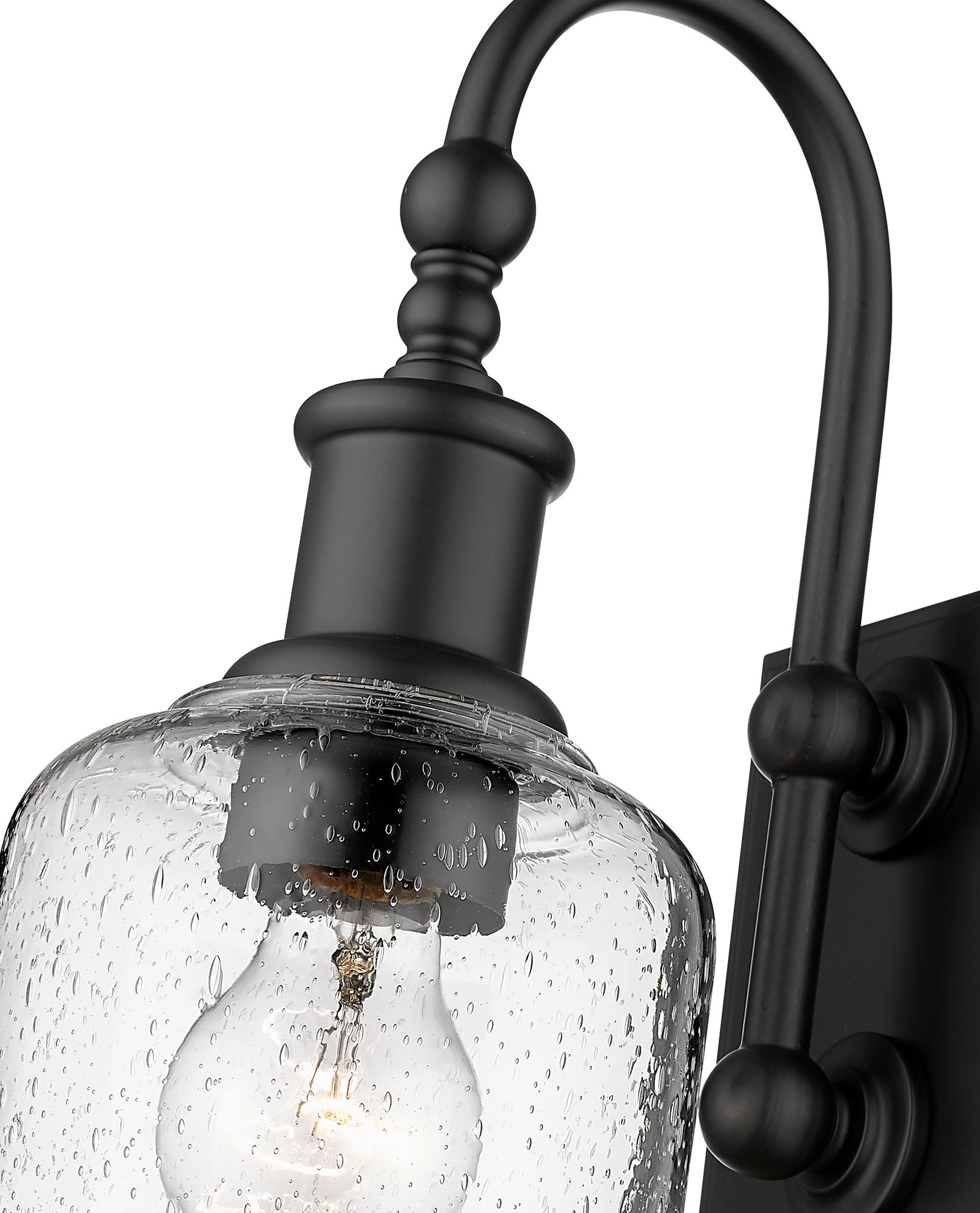 Z-Lite Bryant 12 1/4" High Matte Black Metal Wall Sconce in scene