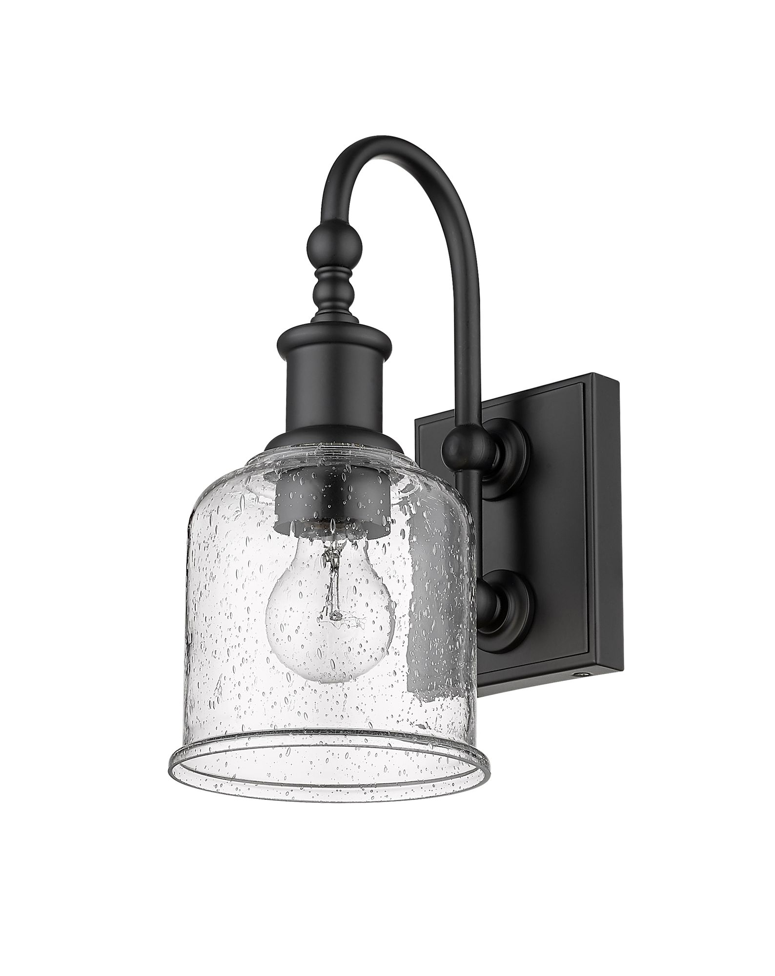 Z-Lite Bryant 12 1/4" High Matte Black Metal Wall Sconce in scene