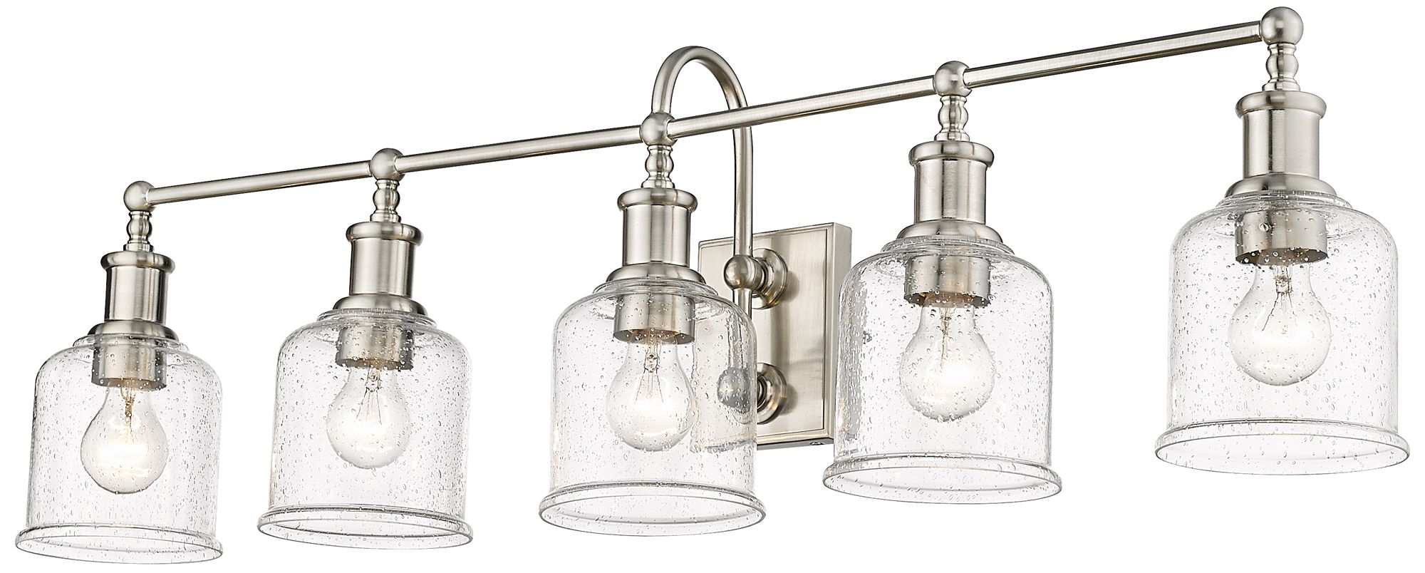 Z-Lite Bryant 40 1/2" Wide Brushed Nickel 5-Light Bath Light