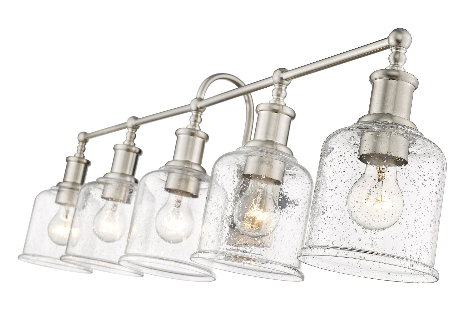 Z-Lite Bryant 40 1/2" Wide Brushed Nickel 5-Light Bath Light in scene