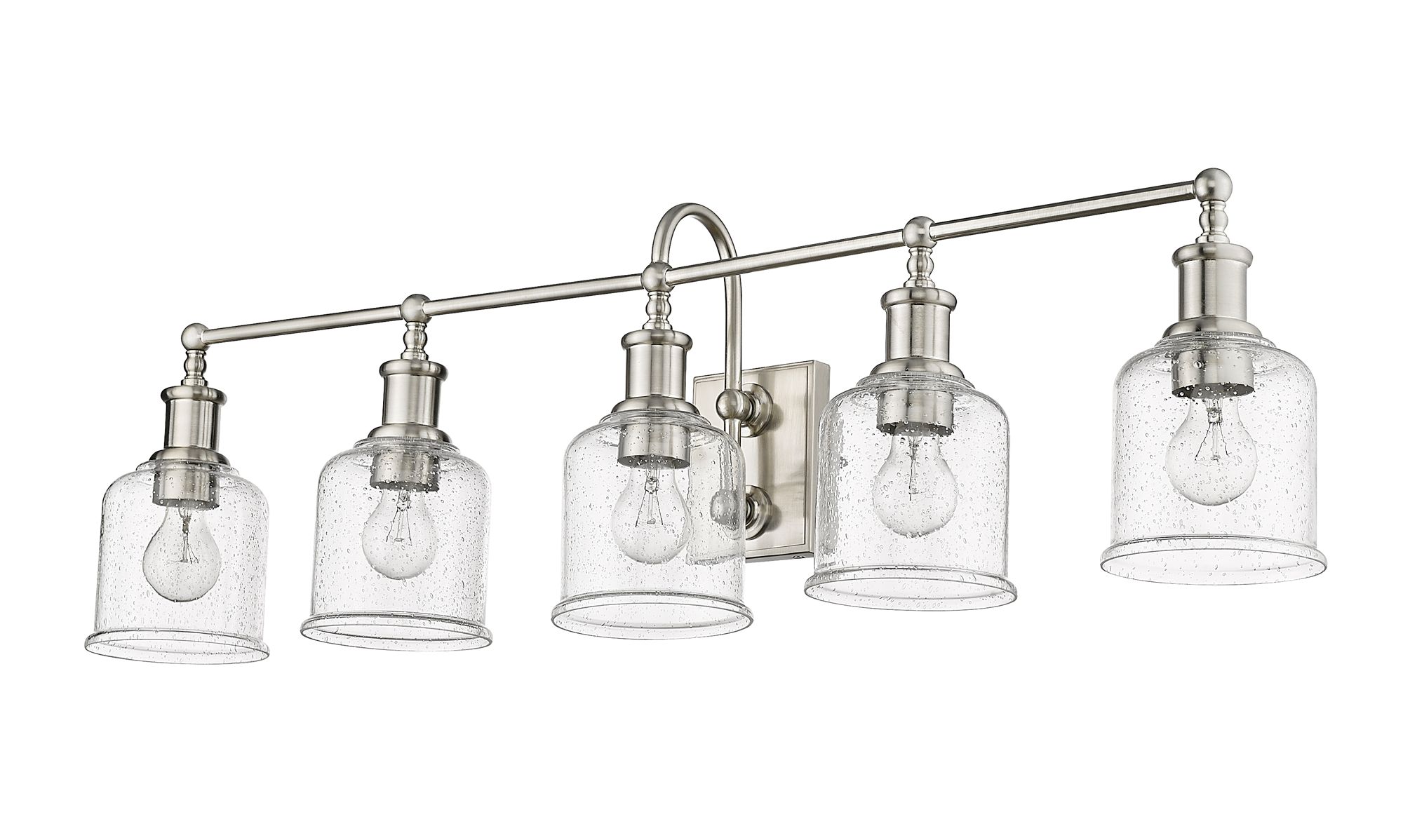 Z-Lite Bryant 40 1/2" Wide Brushed Nickel 5-Light Bath Light in scene