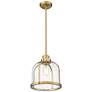 Z-Lite Burren 12 1/4" Heritage Brass Seeded Glass Dome Pendant Light in scene