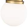 6_Z-Lite Calhoun 13" Wide Gold and White Glass Dome Ceiling Light more views