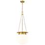 2_Z-Lite Calhoun 13" Wide Heritage Brass Hanging Globe Pendant Light