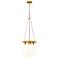 Z-Lite Calhoun 13" Wide Heritage Brass Hanging Globe Pendant Light