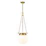5_Z-Lite Calhoun 13" Wide Heritage Brass Hanging Globe Pendant Light more views
