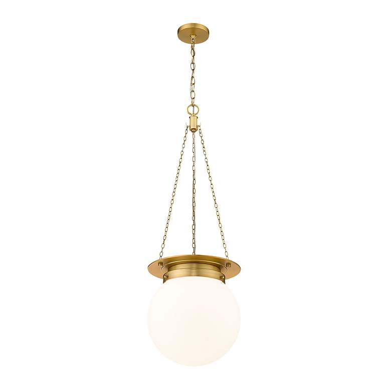 Image 6 Z-Lite Calhoun 13" Wide Heritage Brass Hanging Globe Pendant Light more views