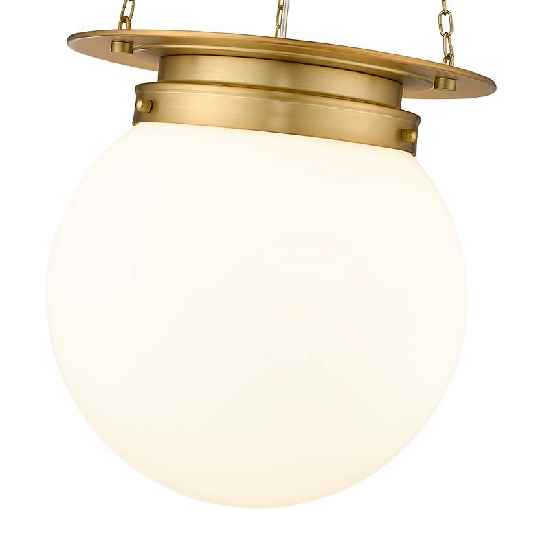 Image 7 Z-Lite Calhoun 13" Wide Heritage Brass Hanging Globe Pendant Light more views