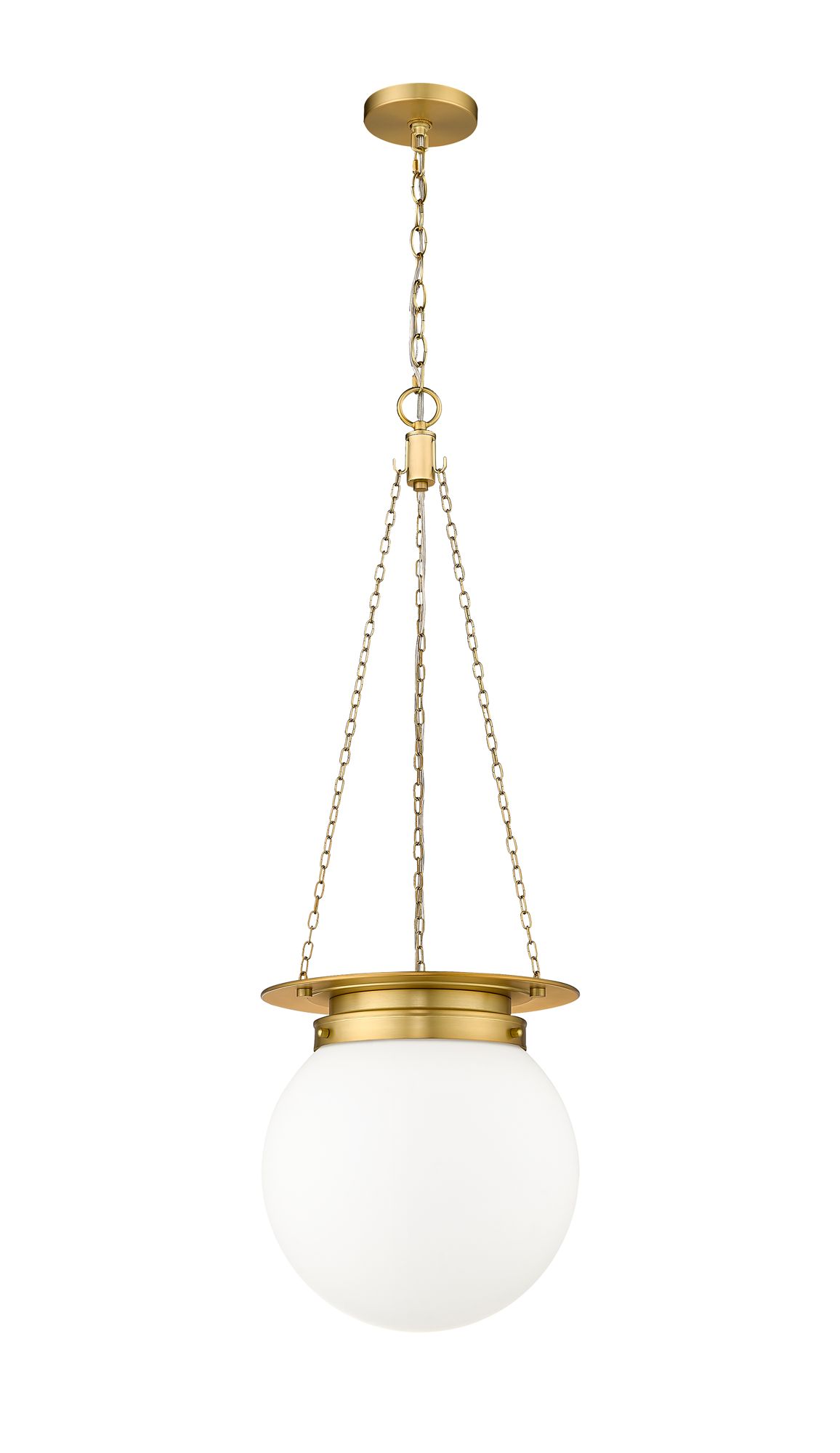 Z-Lite Calhoun 13" Wide Heritage Brass Hanging Globe Pendant Light