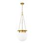 Z-Lite Calhoun 13" Wide Heritage Brass Hanging Globe Pendant Light