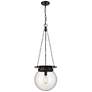2_Z-Lite Calhoun 13" Wide Matte Black Globe Pendant Light