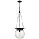Z-Lite Calhoun 13" Wide Matte Black Globe Pendant Light