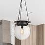 1_Z-Lite Calhoun 13" Wide Matte Black Globe Pendant Light