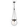5_Z-Lite Calhoun 13" Wide Matte Black Globe Pendant Light more views