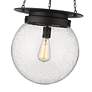 7_Z-Lite Calhoun 13" Wide Matte Black Globe Pendant Light more views