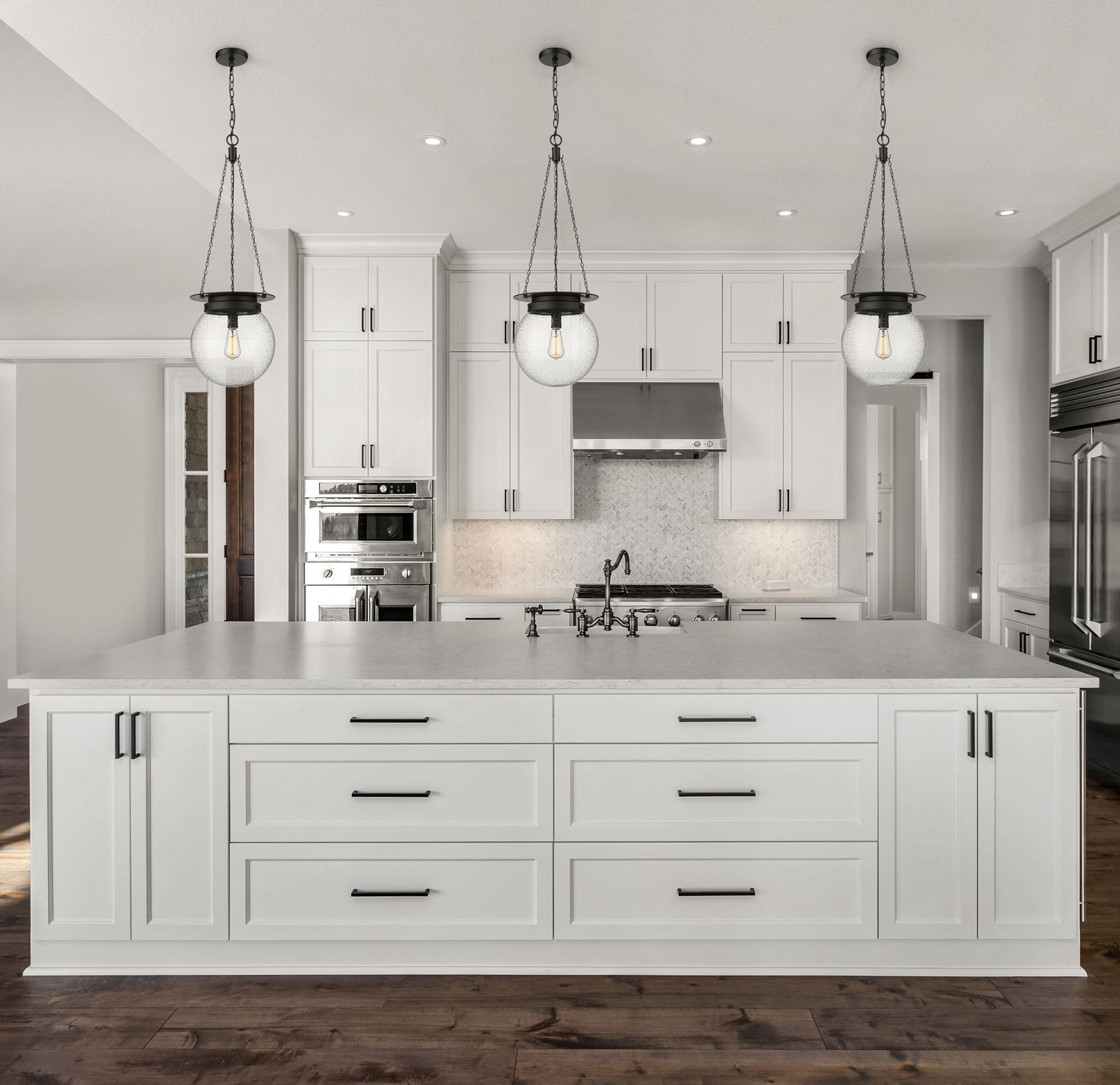 Z-Lite Calhoun 13" Wide Matte Black Globe Pendant Light