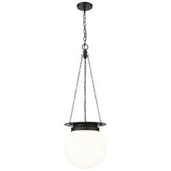 Z-Lite Calhoun 13" Wide Matte Black Pendant Light