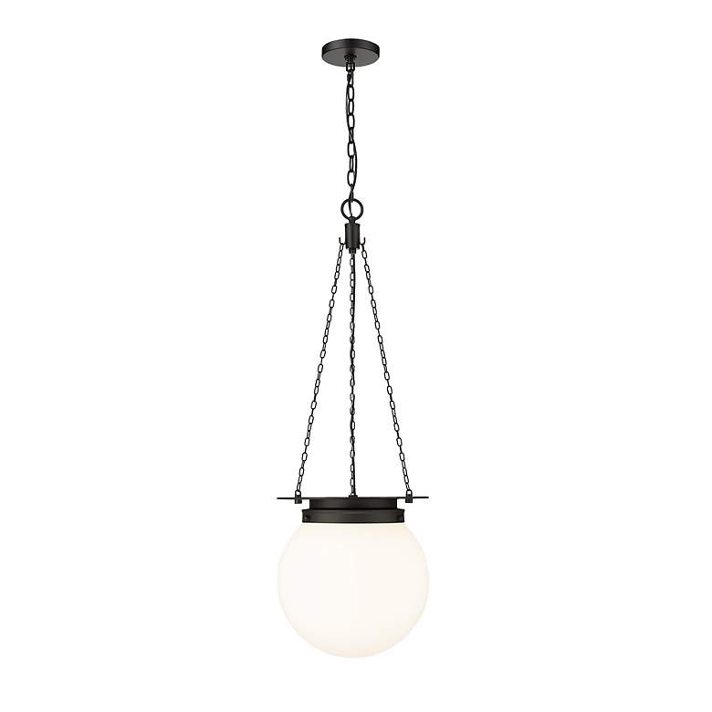 Image 5 Z-Lite Calhoun 13" Wide Matte Black Pendant Light more views
