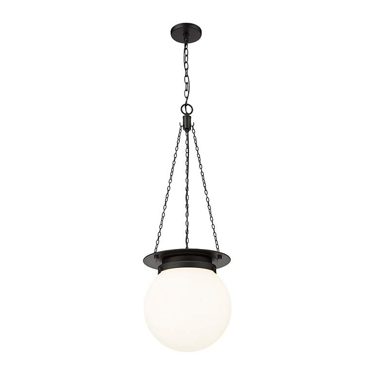 Image 6 Z-Lite Calhoun 13" Wide Matte Black Pendant Light more views