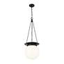 6_Z-Lite Calhoun 13" Wide Matte Black Pendant Light more views