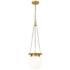 Z-Lite Calhoun 9" Wide Heritage Brass White Glass 1-Light Mini Pendant