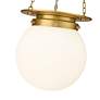 7_Z-Lite Calhoun 9" Wide Heritage Brass White Glass 1-Light Mini Pendant more views