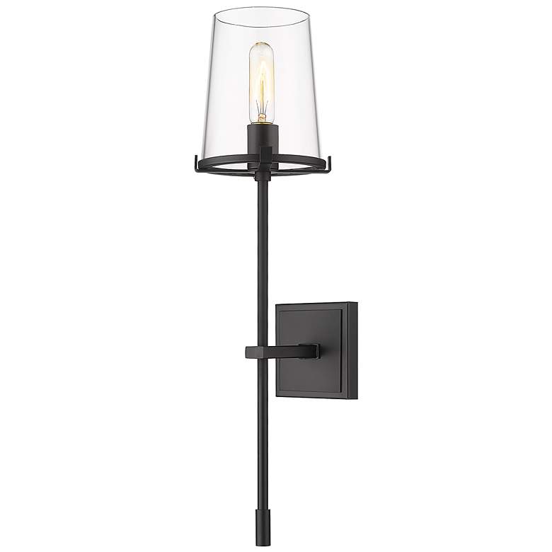 Image 2 Z-Lite Callista 1 Light Wall Sconce in Matte Black