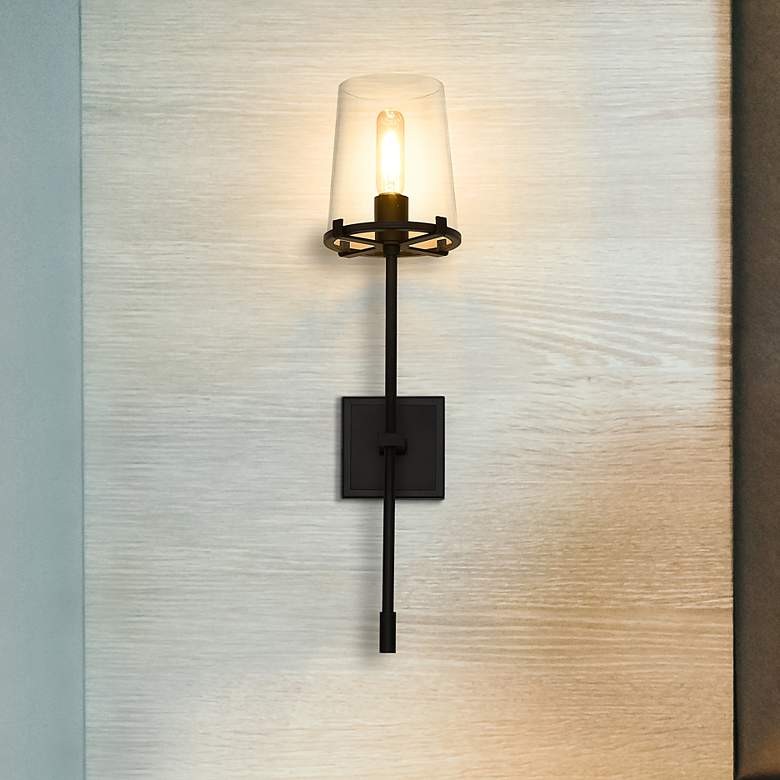 Image 1 Z-Lite Callista 1 Light Wall Sconce in Matte Black