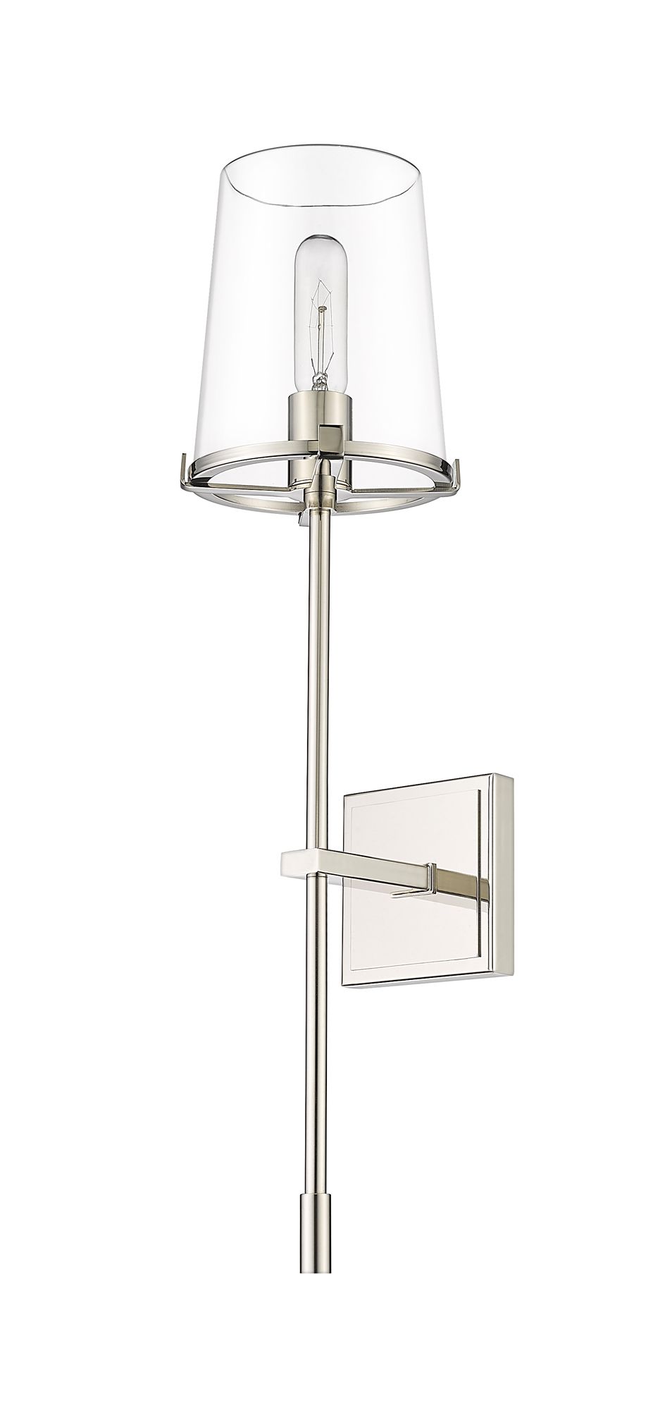 Z-Lite Callista 1 Light Wall Sconce in Polished Nickel