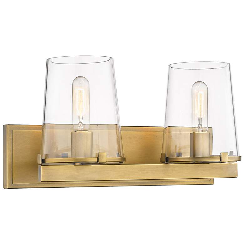 Image 1 Z-Lite Callista 2 Light Vanity in Rubbed Brass