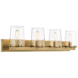 Z-Lite Callista 4 Light Vanity in Rubbed Brass